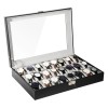 UTEN 24 Slots Watch Box Large PU Leather Jewelry Organizer