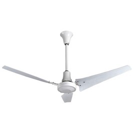 VES 60" Industrial Indoor/Outdoor Moisture Resistant Ceiling Fan, White, Poly Blades