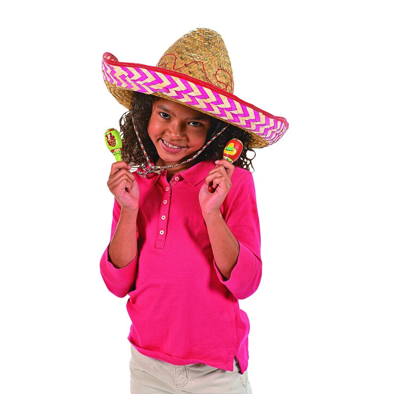 Fun Express 12 Pieces- Wooden Fiesta Maracas- Educational and Learning