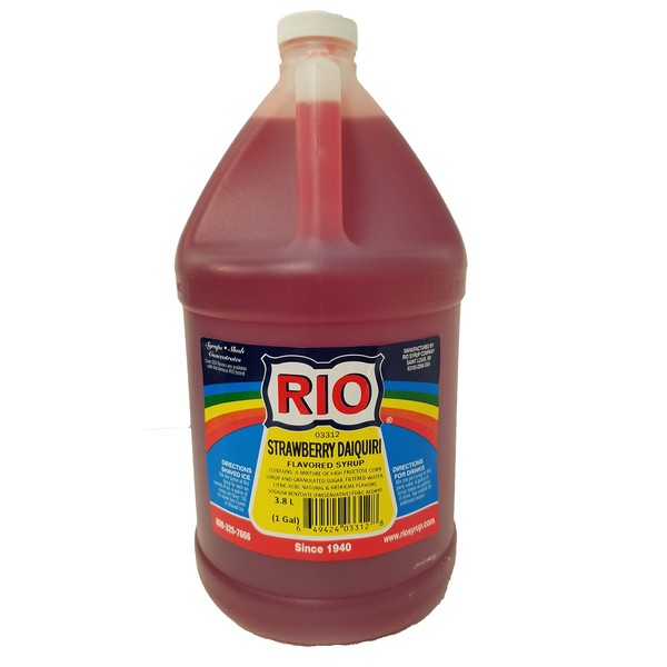 Premium Strawberry Daiquiri Flavored Snow Cone Syrup, 1 Gallon Ready