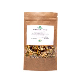 Lemongrass & Ginger Tea with Licorice – Herbal Digestive & Immune Support – Caffeine-Free, Soothing & Warming Blend/ 50g