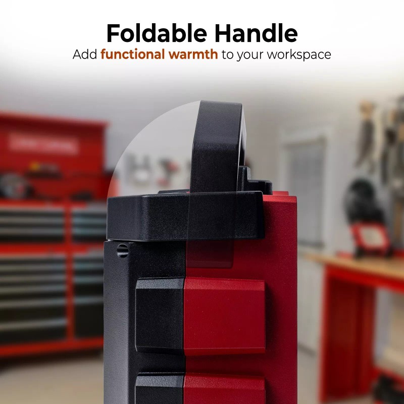 Comfort Zone Utility Space Heater with Foldable Handle for Indoor