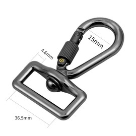 CS PRIORITY Aluminum 1 inch Base Mount Connector for Sports Accessories Metal Security Lock Quick Release Buckle for Shoulder Strap Mount Carabiner Hook (Hook Bright)