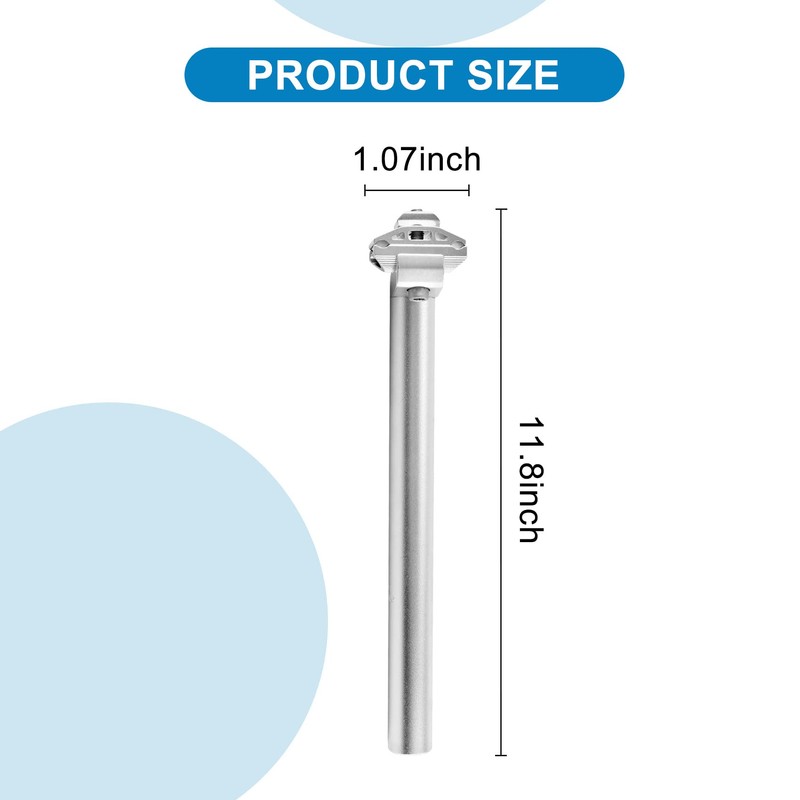 Ahvqevn Bicycle Seatpost 27.2Mm Aluminum Alloy Seatpost with Adjustable Clamp