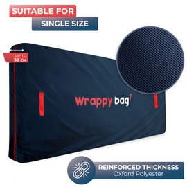 WRAPPYBAG – Waterproof Mattress Cover in Oxford Polyester – Storage Bag with 4 Carry Handles – Ideal for Moving, Storage & Transport – 90 x 200 cm