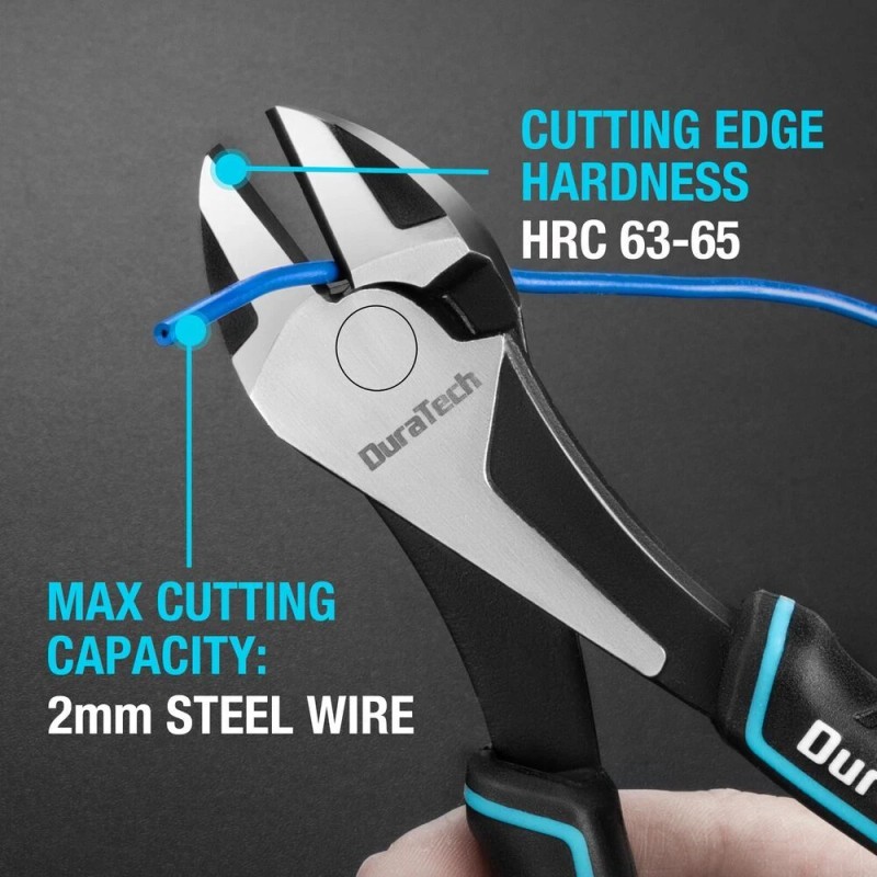 DURATECH 7" High Leverage Diagonal Cutters Cr-Ni Wire Diagonal Cutting