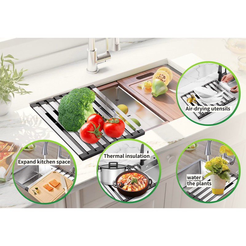 Miao Steward Over The Sink Kitchen Dish Drying Rack Organizer