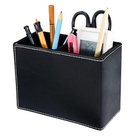 DreamsEden PU Leather Pen Cup, Pencil Holder