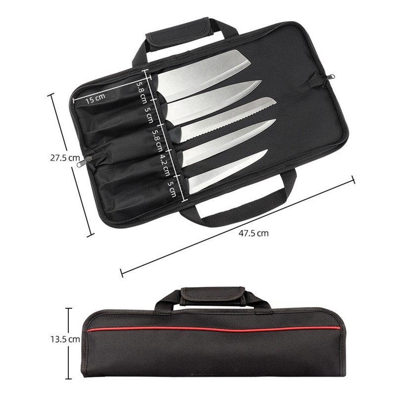 Chef Cutlery Bag Oxford Fabric Cutlery Roll Bag Multiple Pockets