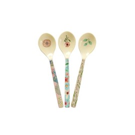 Rice Coffee Melamine Spoon Flower Print Set of 6
