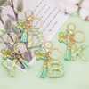 Frundoo Key Chain Letter Keyring Girl Keyring with Initial Letter