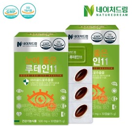 Nature Dream Lutein 11, good for eyes, 30 capsules x 2 boxes, single option / 네이처드림 눈에좋은 루테인11 30캡슐 x 2박스, 단일옵션