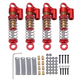 Aluminum Alloy Front Rear Shock Absorbers Dampers for ECX 1/24 Barrage for RGT 1/24 for FTX 1/24 RC Car Red
