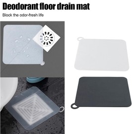 6 Pcs Silicone Drain Cover Tub Stopper Shower Tub Drain Cover Floor Drain Cover to Keep Bugs Out Silicone Sewer Anti-Odor Mat Deodorizing Plugs for Bathroom Kitchen Laundry(Grey and White)