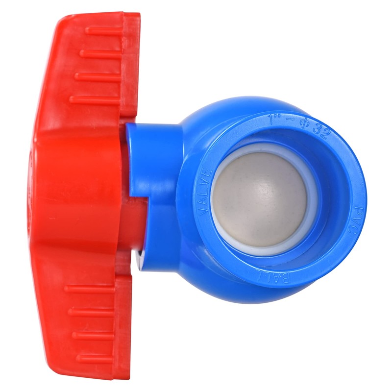 sourcing map Ball Valve, 32mm ID PVC Socket End Shut