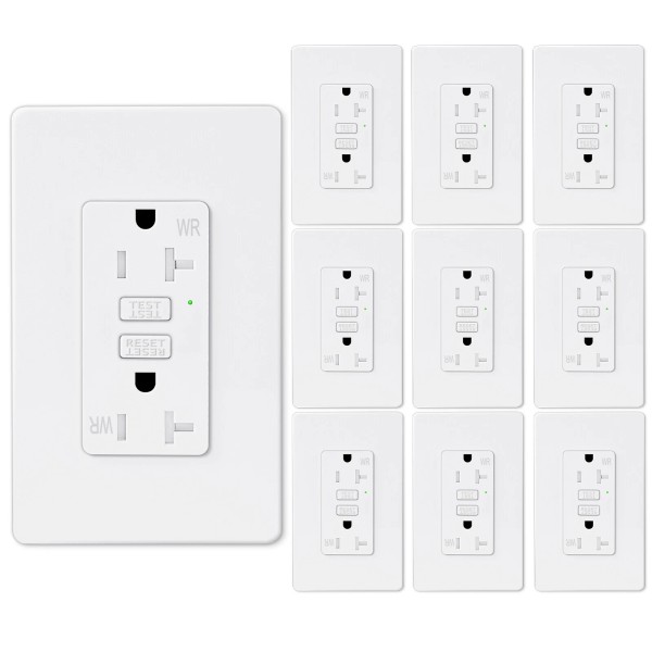 Unbranded 10Pack Electrical Socket 20AMP GFCI GFI Receptacle Wall Outlet