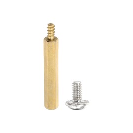 PATIKIL 24 Set M3 Hex Standoffs Brass, M3 x 11mm + 6mm Studs Male to Female Motherboard Standoffs Spacers Pillars, Gold, with Screw