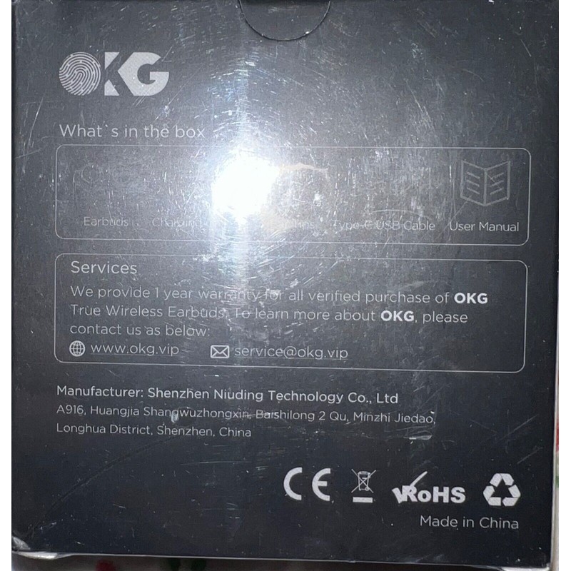 OKG Bluetooth Earbuds Waterproof Bluetooth Wireless