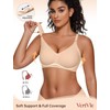 Vertvie Womens Wireless Bras No Underwire Push Up Bra Seamless