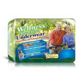 UNIQUE WELLNESS WELLNESS 1 CA/64 EA Absorbent Underwear Medium 19" to 30" Waist