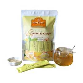 Lemon Ginger Tea, Spicy ginger and lemon fragrance, without added color and preservatives, ideal for hot and cold drinks, portable lemon ginger tea bag with honey