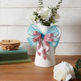 Offray 2.5" Wide Sheer Craft and Decorative Ribbon, 9 Total Feet, Turquoise