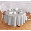 Solino Home Stripe Linen Round Tablecloth - 100% Pure Linen