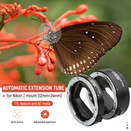 VILTROX DG-Z Macro Extension Rings Auto Focus (12mm+24mm) for Macro Photography for Nikon Z Mount Z6 Z7 Z50 Cameras