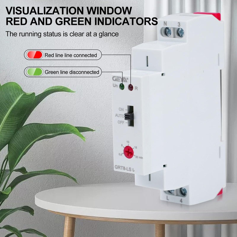 Buyweek DIN-Rail Timer GRT8-LS Staircase Timer Switch 230 V AC