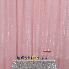 Eternal Beauty 152x213cm Pink Shinny Sequin Photography Backdrop Party Prom Wedding Youtobe Banquet Photo Background (5x7 feet)