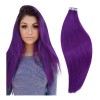 Runature Extensiones Cabello Humano 25gr 16in 10pz Púrpura