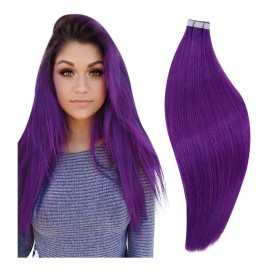 Runature Extensiones Cabello Humano 25gr 16in 10pz Púrpura