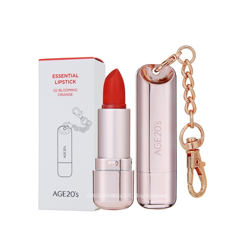 Age 20's Essential Lipstick 02 Blooming Orange + Keyring /
