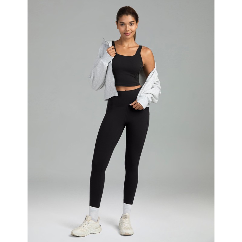 Colorfulkoala Women's High Waisted Tummy Control Workout Leggings 7/8 Length