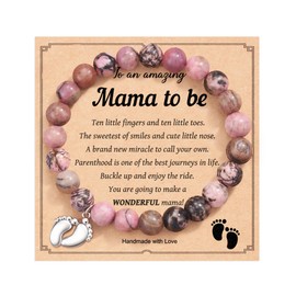 HGDEER New Mom Gifts for Women, Pregnancy Gifts for First Time Moms, Unique Gifts Idea Bracelet Jewelry Present for Best Mom Ever Mama Mothers Day