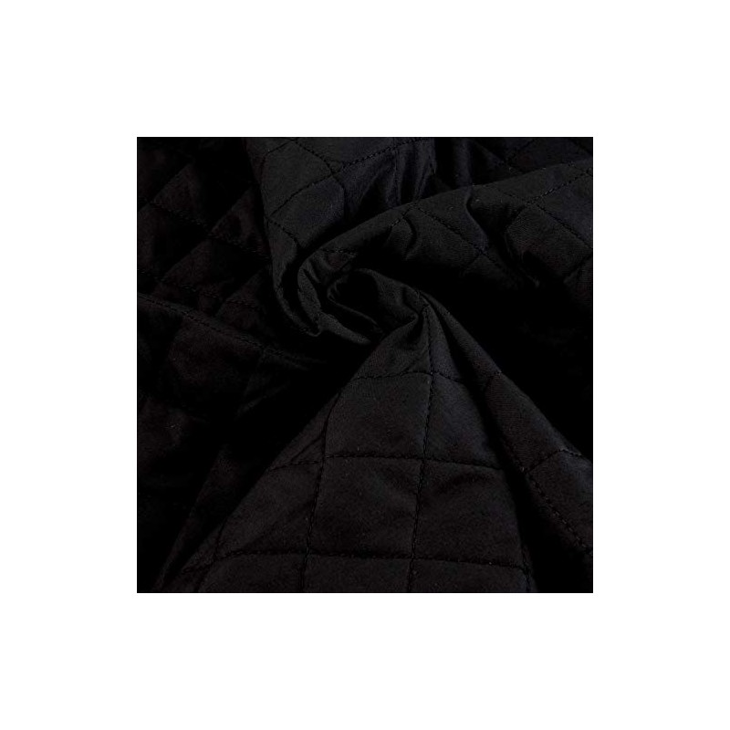 Double-Sided Quilted Broadcloth Black, Fabric by the Yard
