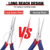 WORKPRO 7-Inch Long Reach Needle Nose Pliers Mini Small Extra