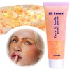 Body Glitter Gel, Festival Glitter Face, 50 ml Glitter Liquid Gel, Body Glitter Festival Accessories, Glitter for Make-Up Cosmetic Festival Party, DIY, Nails, Lips (Orange)
