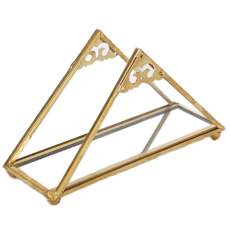 Mirror Jewelry Tray Glass Perfume Storage Tray Jewelry Plate Golden