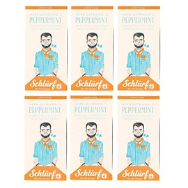 6 x Schlürf Büdel Organic Peppermint Tea | 120 Tea Bags Peppermint Tea | Herr Oltmanns Variety | Dispenser Box | Peppermint Tea | Sparkling Mint Tea | Tea Bags with Mint Individually Packed | 240 g