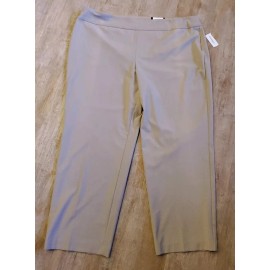Roz & Ali Tummy Control Tan The Secret Agent Trousers Pull Up Pants 24W NWT Plus