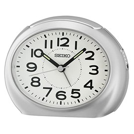 Seiko Tokai Bedroom Alarm Clock, Metallic Silver
