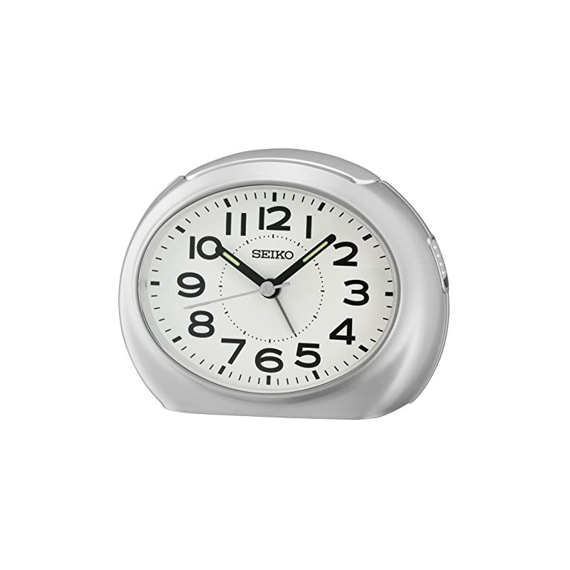 Seiko Tokai Bedroom Alarm Clock, Metallic Silver