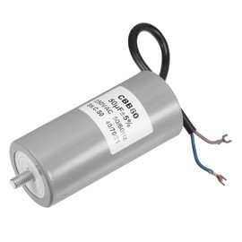 MECCANIXITY CBB60 Run Capacitor 50uF 250V AC 2 Wires 50/60Hz Cylinder 110x50mm with Terminal, M8 Fixing Stud for Air Compressor Water Pump Motor