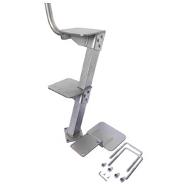 Stainless Steel 3-Step Boat Trailer Steps with Handle – Non-Slip Surface, Universal Fit for Trailer Tongue