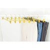 Amber Home 10 Pack Ultra Light Gold Trouser Hangers Skirt