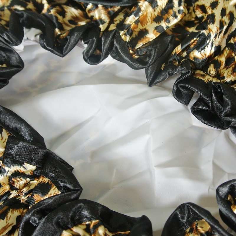 Kella Milla Stylish Satin Shower Cap - Brown Leopard