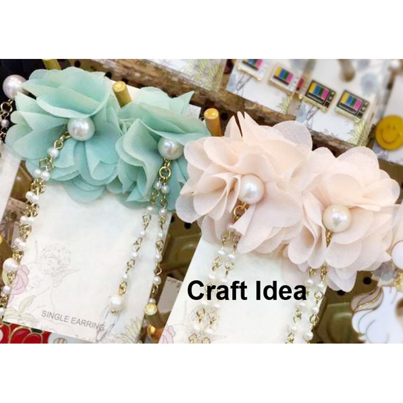 YYCRAFT 3D Chiffon Flower Lace Trim Bridal Bouquets Bouquets Cluster