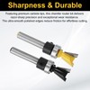 sourcing map 4pcs Dovetail Router Bits 1/4" Shank 1/2+5/8" Dia