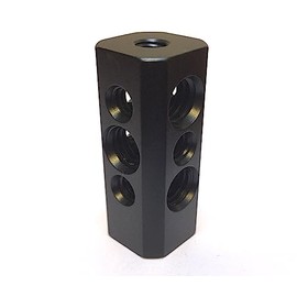 45mm Aluminium Alloy Porous Multi-Hole Digital Camera Tripod Lamp Flash Light Micro-Phone Monitor Hot Shoe Conversion Seat Convert Switch 1/4 to 3/8 Screws Connect Adapter Photography Accessories